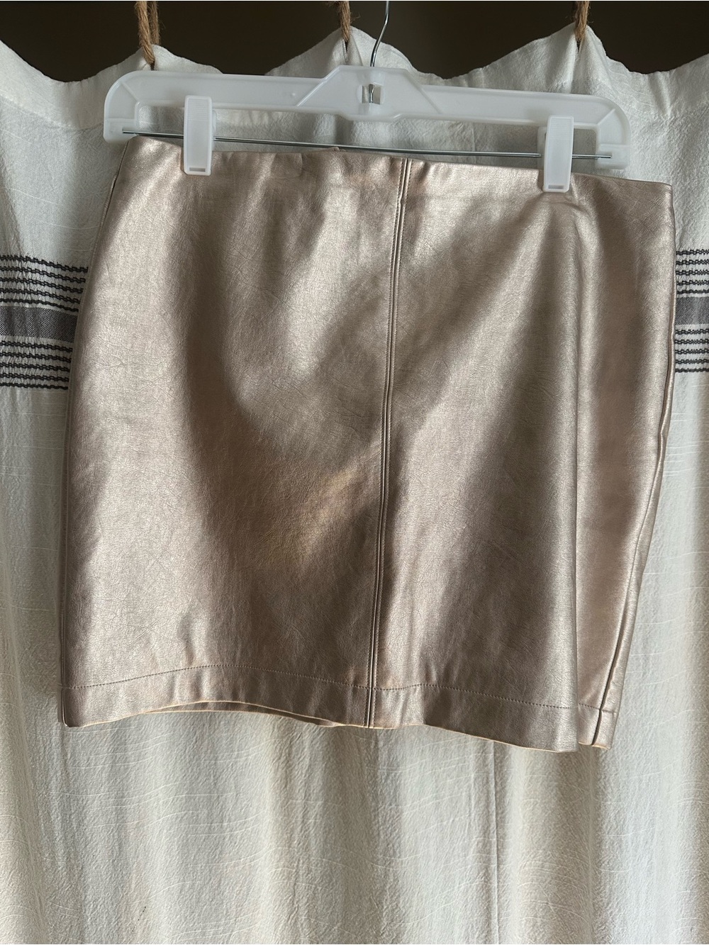 Hollister Metallic Rose Gold Mini Skirt